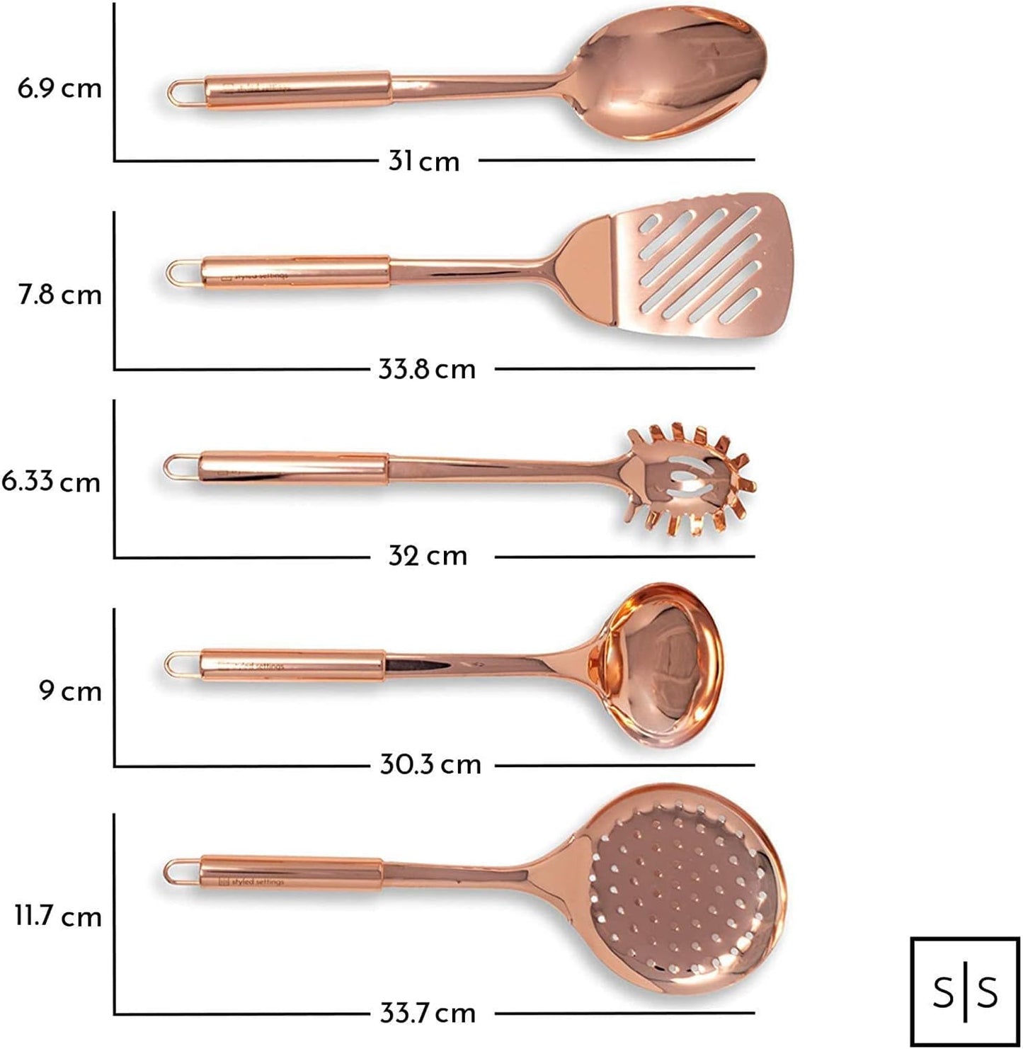 Gold Cooking Utensils with Measuring Cups and Spoons Set - 13-Piece Luxury Gold Kitchen Accessories Includes Metal Measuring Cups and Spoons for Baking, Cooking, and Elegant Kitchen Decor