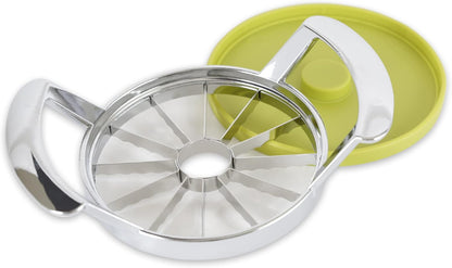 RSVP International Kitchen Tool Collection Core and Slice Apples, Jumbo Slicer, 7.32x4.92", Stainless Steel with Lid