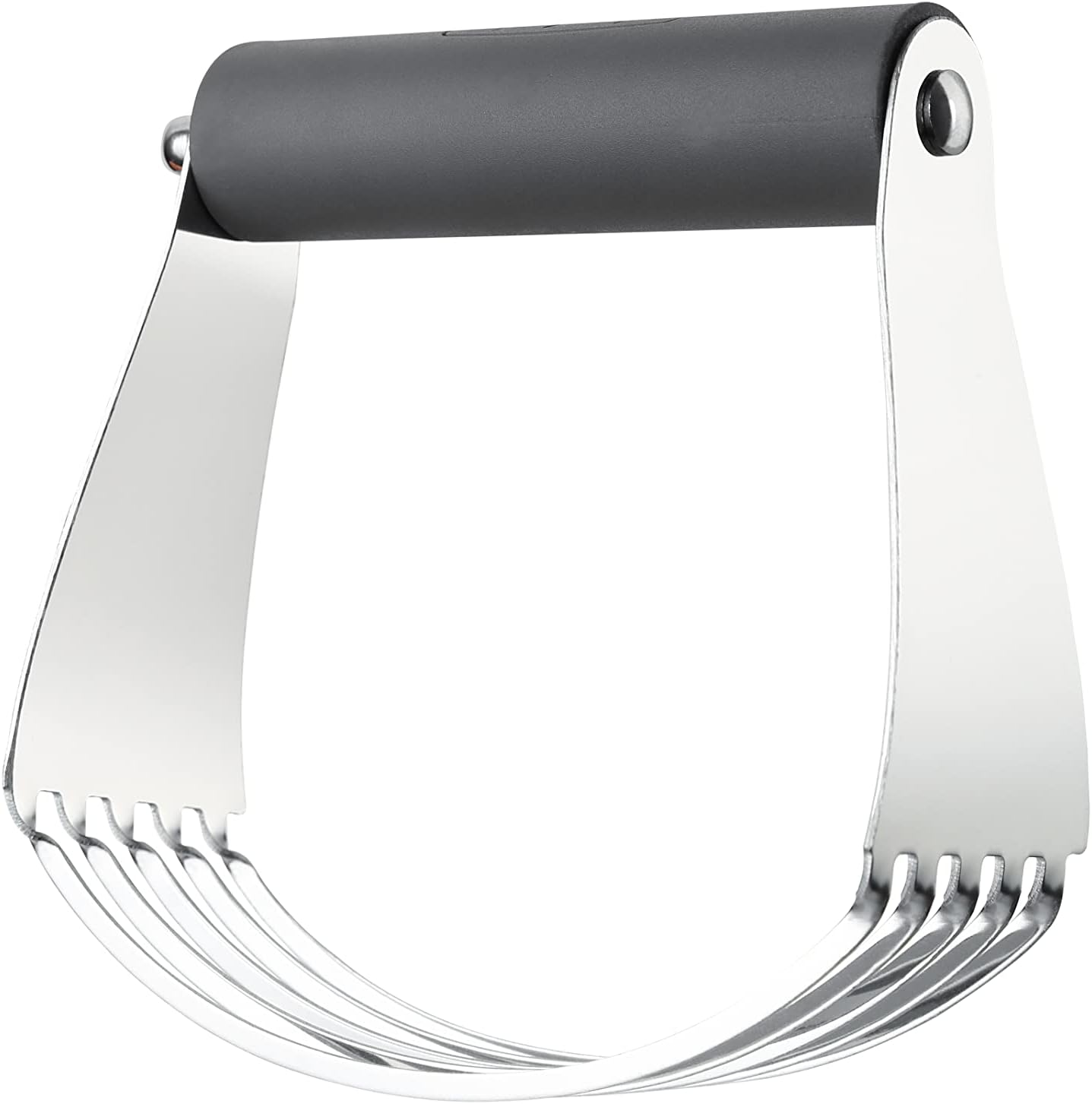 Spring Chef Dough Blender, Top Professional Pastry Cutter with Heavy Duty Stainless Steel Blades, Medium Size, Black