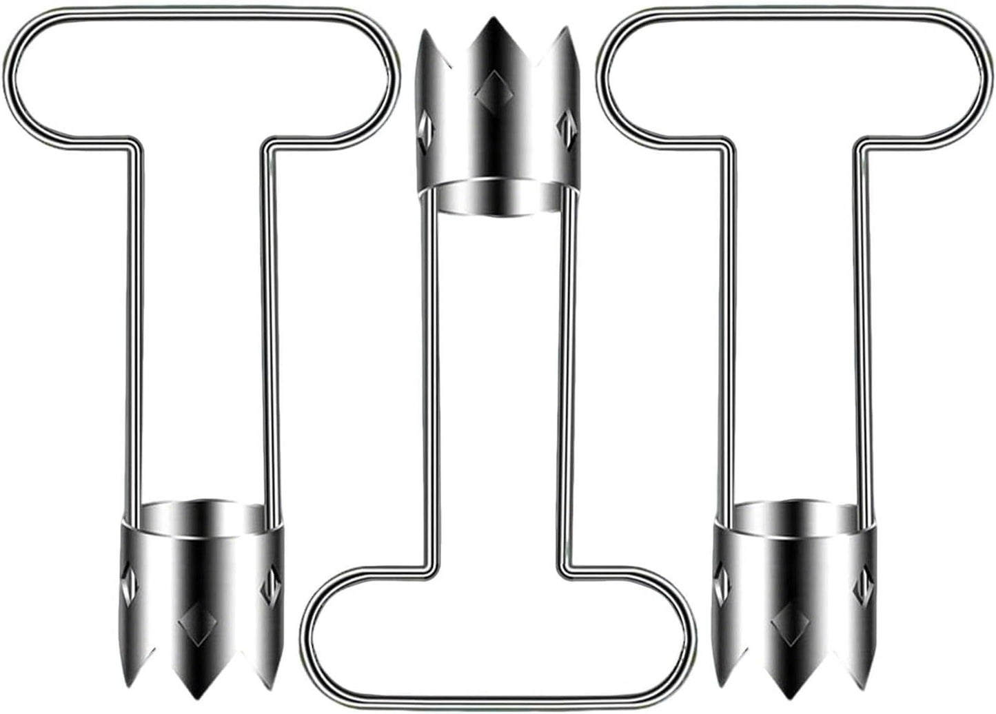 Multifunctional Fruit and Vegetable Core Remover,2026 New Red Bell Pepper Corer - Pepper, Pineapple, Pear, Apple Corer - Designed for a Wide Range of Fruits and Vegetables (2 PCS, Silver)