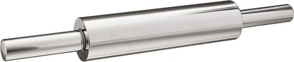 Fox Run Stainless Steel Rolling Pin With Handles, 18" x 2.6" x 2.8"