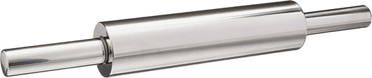 Fox Run Stainless Steel Rolling Pin With Handles, 18" x 2.6" x 2.8"