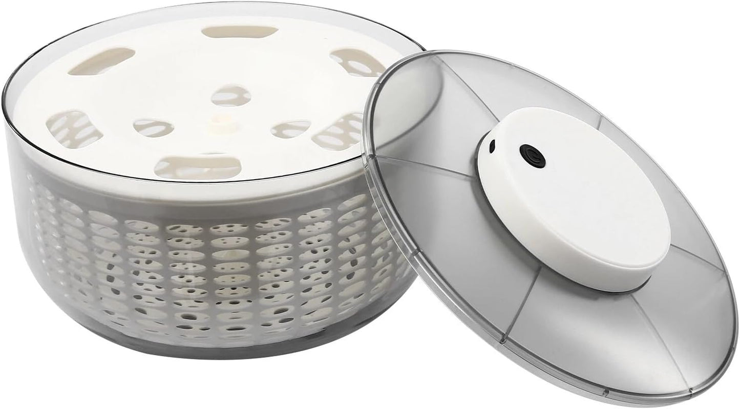 6.34 Qt Electric Salad Spinner, Vegetable Dryer with USB Charging & 10-Second Quick Spin for Lettuce, Greens, Kitchen, Salad Maker