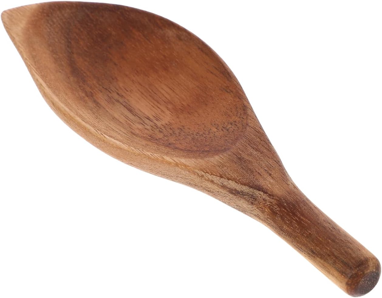 Kichvoe Mini Wood Coffee Measuring Spoon Irregular Shape Reusable Ground Coffee Scoop for Espresso and Tea Powder 4.72 Inch Kitchen Tool