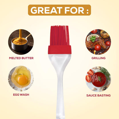 Mrs. Anderson's Baking Solid-Ferrule Natural Boar Bristles Pastry Basting Brush, 2" x 8.25"