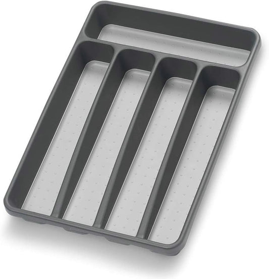 Loyareal Silverware Organizer Utenisl Organizer Holder Kitchen Drawer Organizer Plastic Silverware Tray for Drawer Flatware Organizer 5 Compartment White