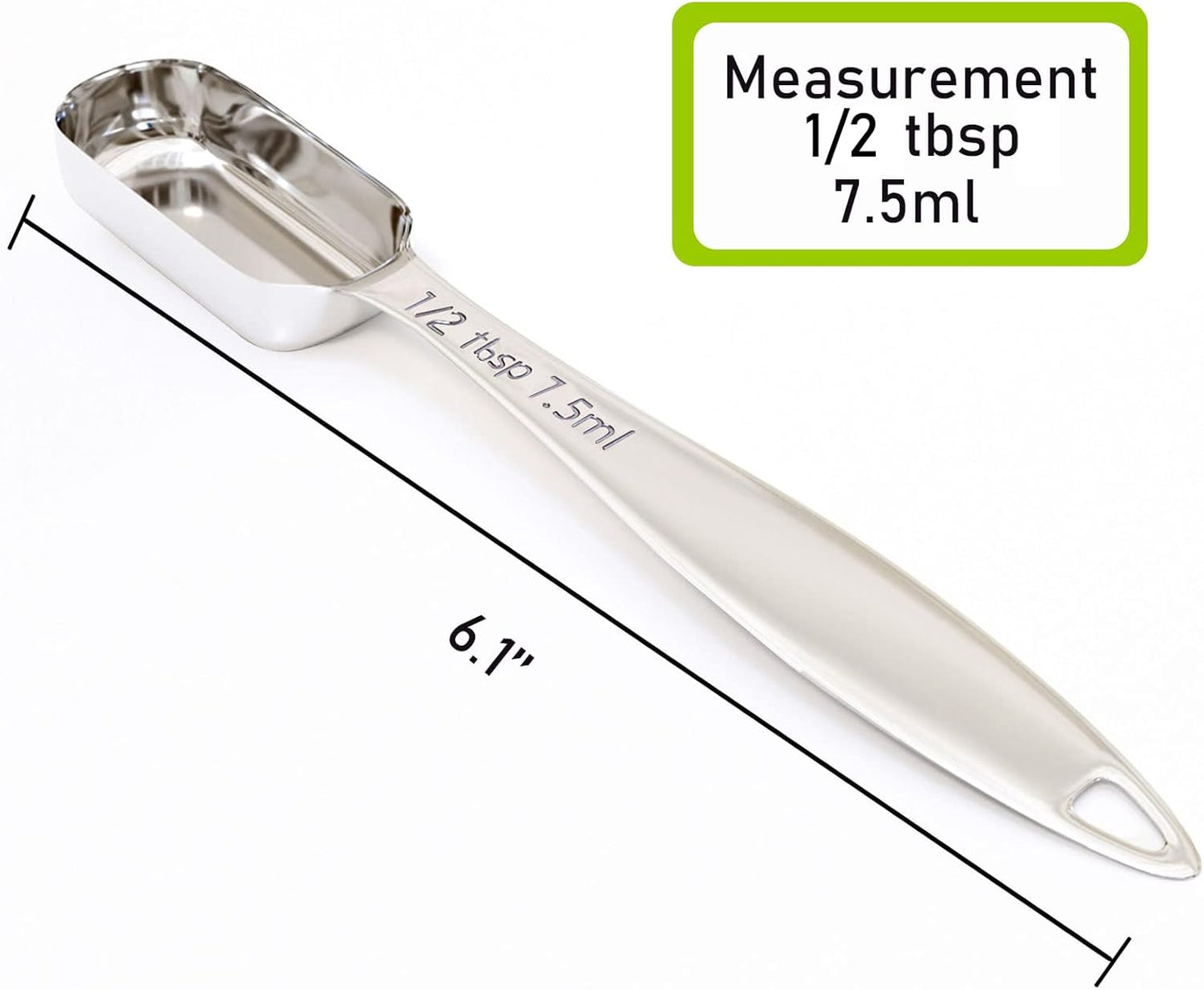 1PCS 1-1/2tbsp (22.5ml) Single Measuring Spoon, Individual Stainless Steel Long Handle Measure Teaspoon Only