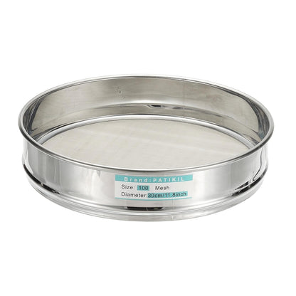 PATIKIL 10 Mesh(2mm) Lab Sieve, 11.8"(30cm) Diameter Sifting Screen 304 Stainless Steel Wire Cloth Fine Mesh Sieve for Industrial Laboratory Home Soil Sifter Dry Sift Screens Hash