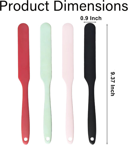 4 Pcs Jar Spatula, Food Grade Silicone Spatula,Sourdough Spatula, Spatulas Silicone Heat Resistant,for Mixing, Scraping, and Spreading Cake Butter,Dishwasher Safe, BPA Free