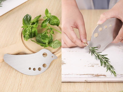 Herb Stripper Tool – Stainless Steel Kale Stripper Tool Stem & Leaf Remover with Handle for Chard and Collard Greens