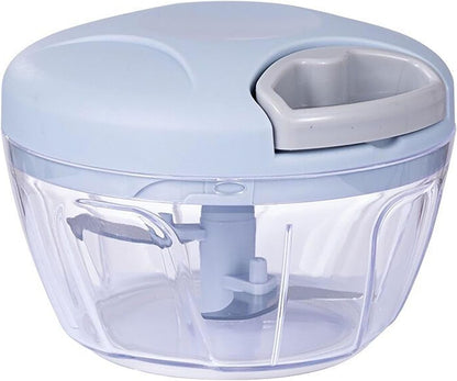Manual Garlic Chopper, 500Ml Pink Cover ABS Resin Hand Pull String Chopper for Crushing Vegetables and Spice (Pink)