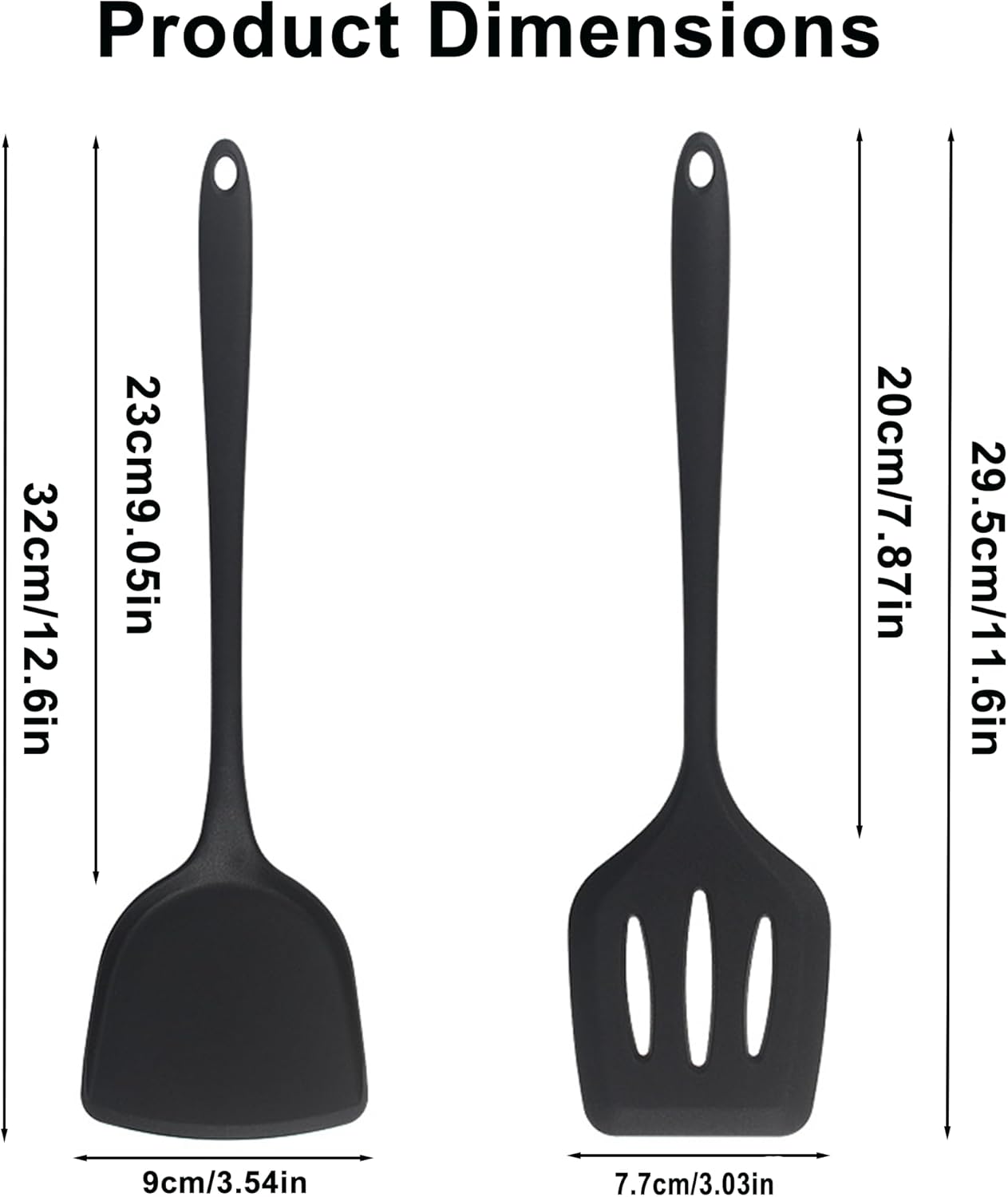 2 Pcs Silicone Spatula,Food Grade Rubber Spatula, Spatulas Silicone Heat Resistant, Used for Baking, Cooking, non Stick, Dishwasher Safe, BPA Free