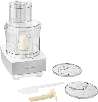 Cuisinart 7-Cup Pro Classic Food Processor, 600-Watt Motor, Vegetable Chopper & Blender for Mincing, Dicing, Shredding, Puree & Kneading Dough, DLC-10SYP1, White