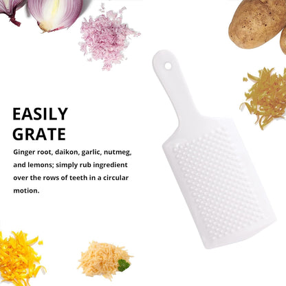 Helen’s Asian Kitchen Professional Kitchen Porcelain Ginger Grater Bowl – Multi-Purpose Fine Grater with Spout, Ideal for Grating Ginger, Nutmeg, Radish, Cheese, and Chocolate. Dishwasher Safe