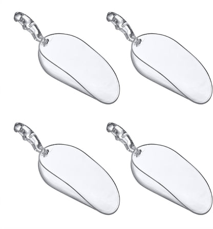 Amazing Abby - Elsa - 5-Ounce Plastic Ice Scoops (Set of 4), Plastic Utility Scoops, BPA-Free, Food-Grade, Shatter-Proof, Good for Kitchen and Restaurant, Perfect for Home and Commercial Use