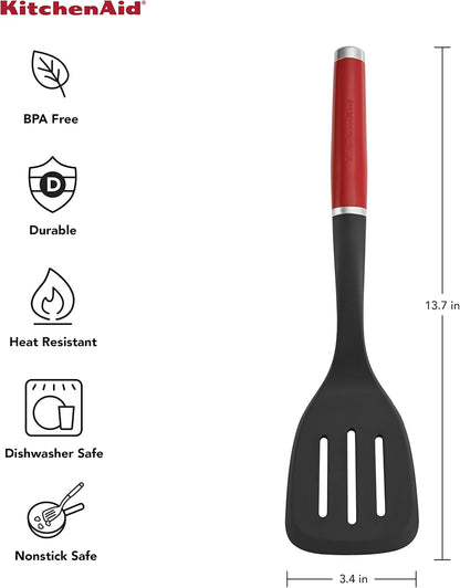 KitchenAid Classic Nylon Slotted Turner, 13.66-Inch, Black