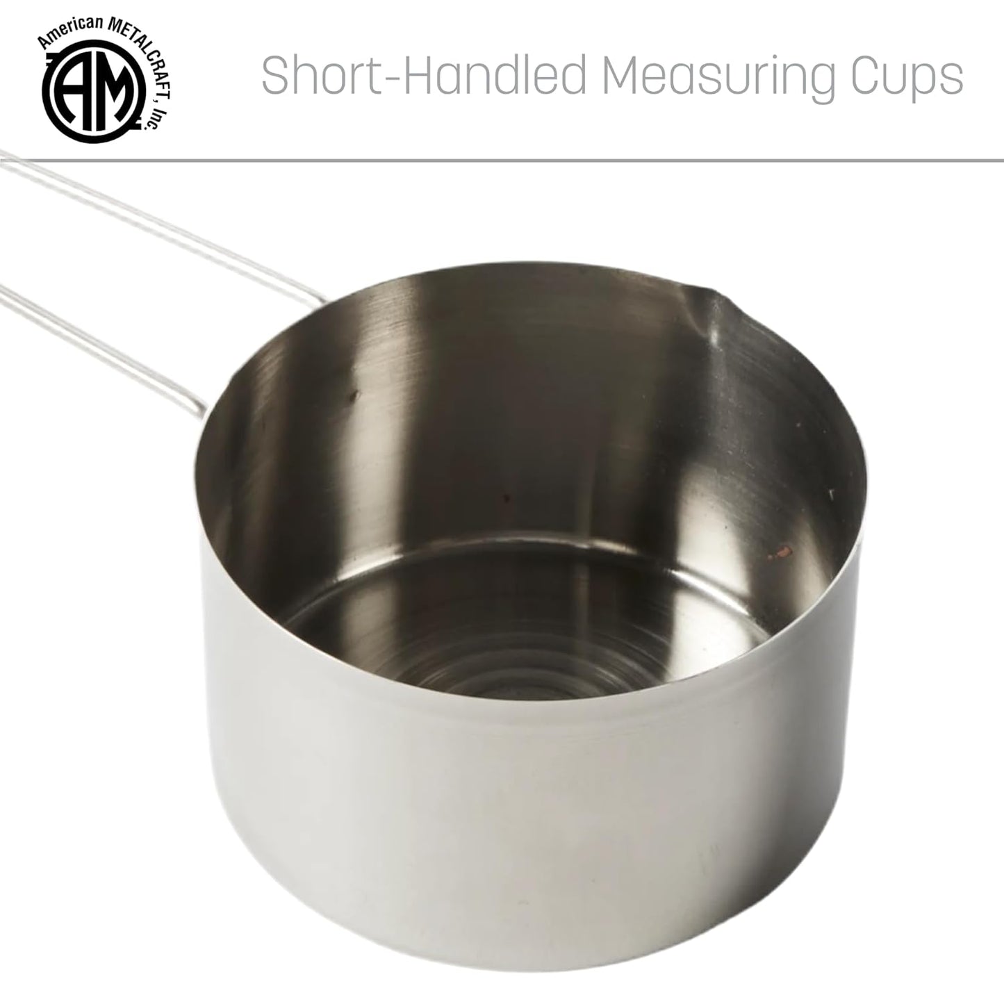 American METALCRAFT, Inc. 1/3 Stainless Steel Measuring Cup, Silver