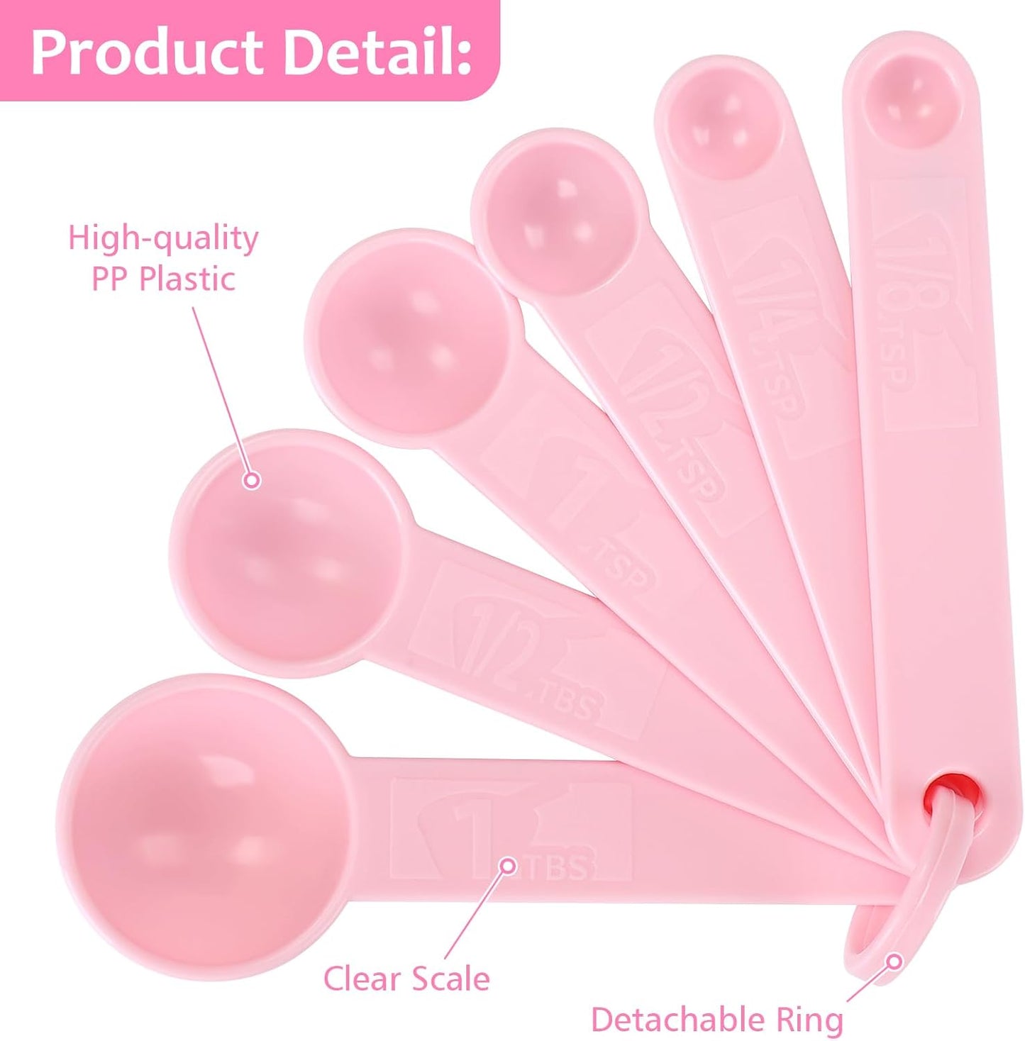 Accmor Measuring Cups & Spoons Set, Plastic Cooking Baking Tools Measuring Spoons Cups, 11 Piece Different Capacities Tablespoons Kitchen Gadgets Nesting Measure Sets for Dry Liquid Ingredients