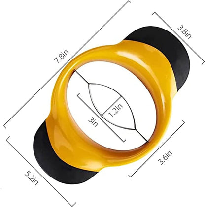 3-in-1 Mango Slicer/Peeler/Cutter/Splitter/Pitter with Stainless Steel Blade Pit Remover Tool Non Slip Handles Extra Large Mango Cutter Divider (Orange)