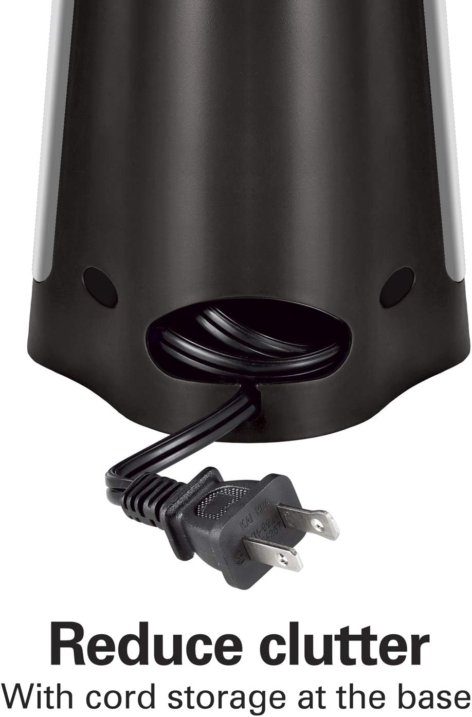 Hamilton Beach Extra-Tall Electric Automatic Can Opener with Easy-Clean Detachable Cutting Lever, Cord Storage, Knife Sharpener, Black (76702)