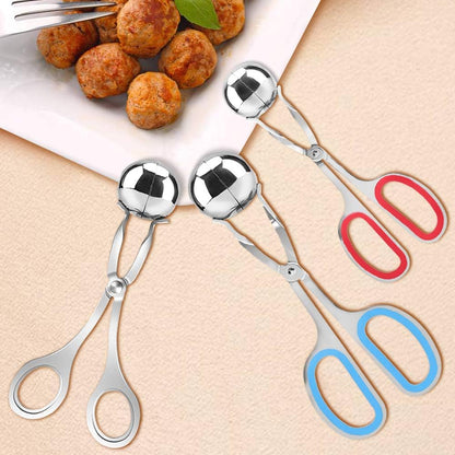 3 Pcs Stainless Steel Meat Ballers, AIFUDA Nonstick Meatball Scoop Ball Maker Ice Tongs for Cake Pop, Ice Cream Scoop, Fruit, Cookie Dough, Melon