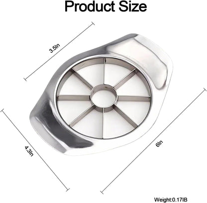 Stainless Steel Apple Slicer & Corer, 8-Slice Apple Cutter Wedger, Heavy Duty Fruit Divider for Apples & Pears, Kitchen Gadget for Home Use