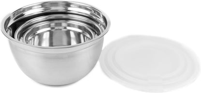 Stainless Steel Mixing Bowls with Lids, Set of 3