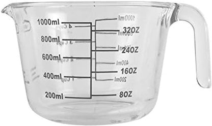 Farberware 2-Cup Borosilicate Glass Wet and Dry Measuring Cup with Oversized Measurements, Clear