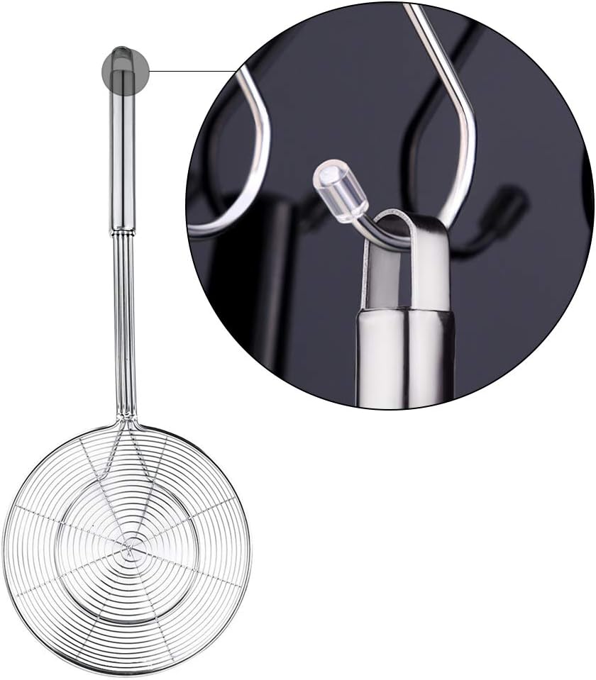 Spider Strainer Skimmer, Swify Stainless Steel Asian Strainer Ladle Frying Spoon with Handle for Kitchen Deep Fryer, Pasta, Spaghetti, Noodle, 5.5 Inch