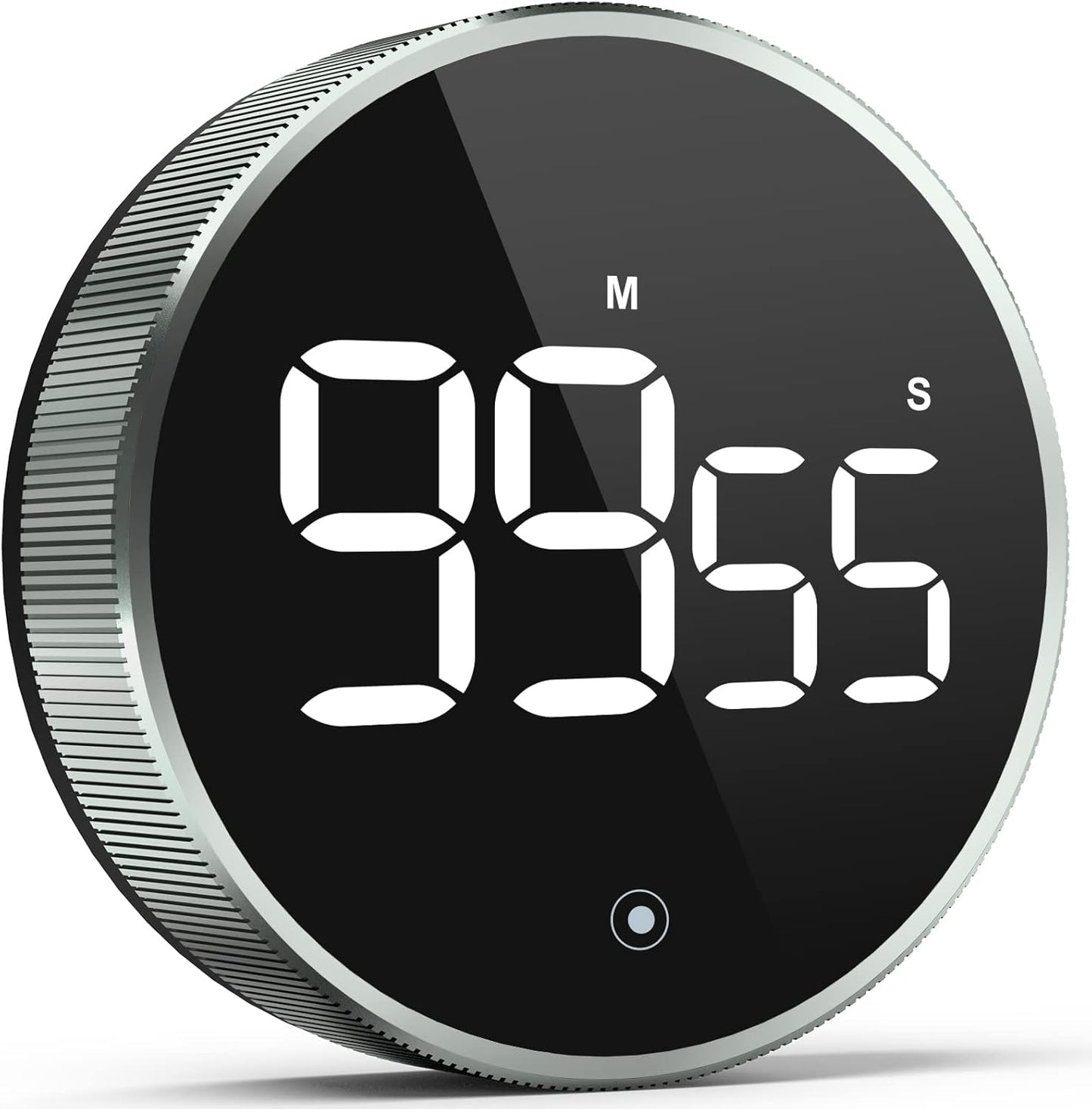 Digital Kitchen Timer, 3.8'' Large LED Display Countdown Countup Timer, Timer for Kids, Classroom Magnetic Timer, Adjustable Volume, Brightness, Easy for Cooking/Study/Office/Exercise (Ridged Knob)