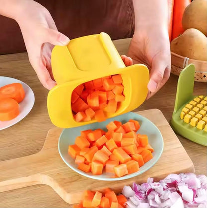 Vegetable Chopper and Dicer, Yellow and Green, Chop Fruits and Vegetables Quickly