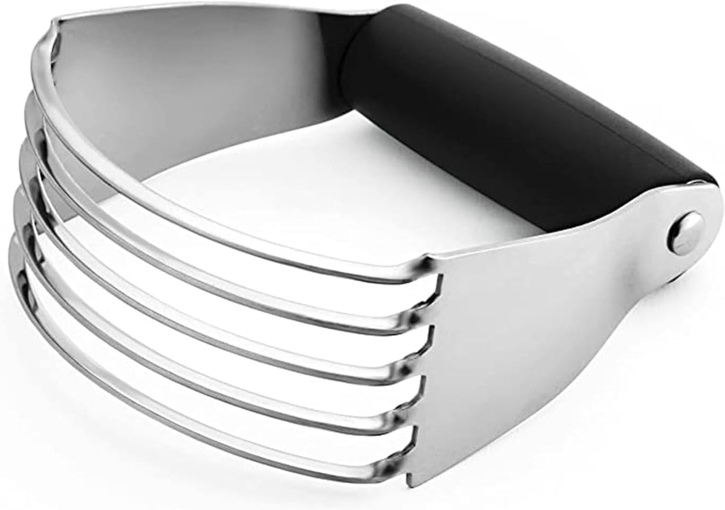 Dough Blender and Pastry Cutter with Heavy Duty Stainless Steel Blades, Black, for Baking and Mixing