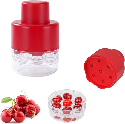 Cherry Pitter Tool, 7 Holes Cherry Pitter Tool Pit Remover, Cherry Seed Remover Quick, Multiple Cherry Pit Remover for Kitchen, Cake Shop