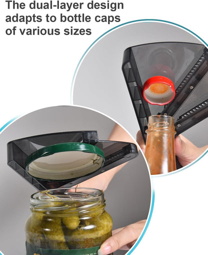 Jar Opener for Weak Hands, Dual-Layer Multifunctional Jar Opener Gripper, Bottle Openers for Seniors, Kitchen Gadgets, Non-Slip Jar Openers for Seniors, Arthritis, Lid Opener,