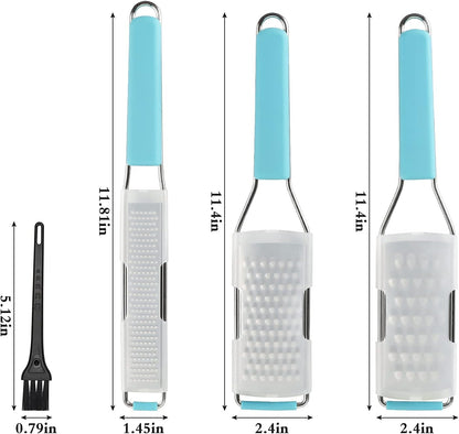 Cambom Lemon & Citrus Zester, Cheese Graters with Stainless Steel Sharp Blade for Parmesan Cheese, Ginger, Garlic, Nutmeg, Chocolate, Vegetables, Fruits, Dishwasher Safe Shredder Fine Blade