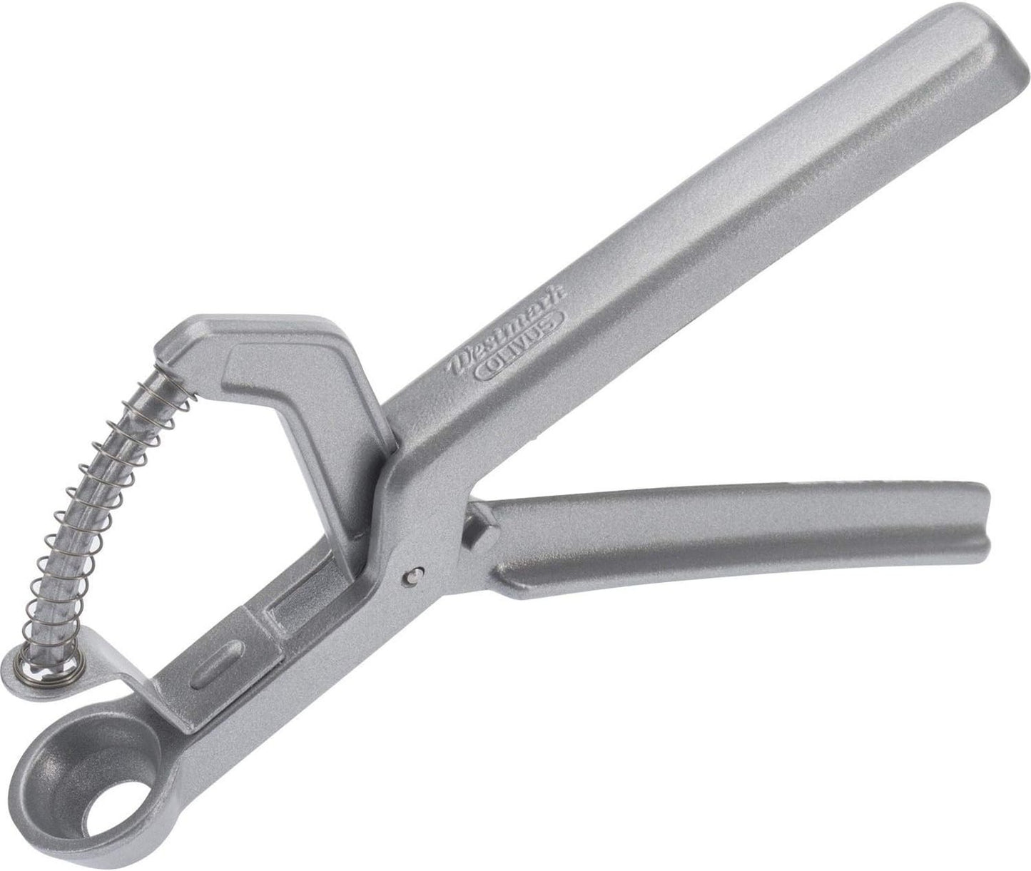 Westmark Olive Pitter – Heavy-Duty Cast Aluminum Pit Remover with Spring – Handheld Corer and Cherry Pitter Tool for Stuffed Fruits, Martinis, Salads, Kitchen Prep