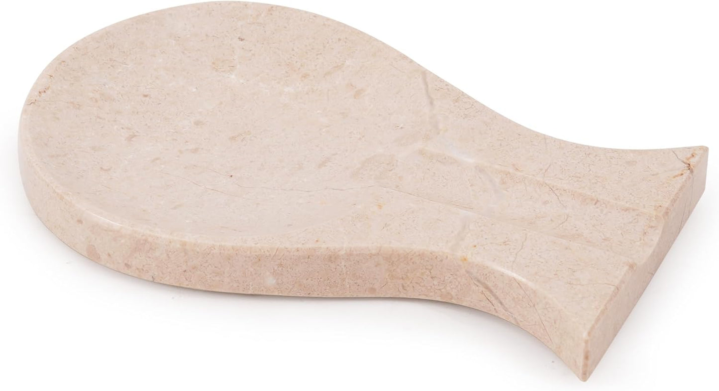 Radicaln Marble Spoon Rest for Stove Top 8" Inches Black Handmade Spoon Holder For Kitchen Utensils, Ideal Heat-Resistant Cooking Utensil Rest, Modern Farmhouse Kitchen Décor