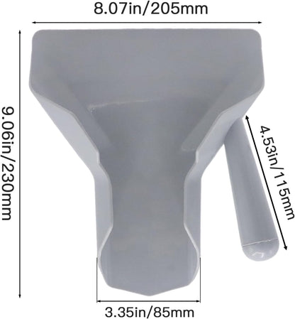 French Fry Scoop & Scooper - Polycarbonate Multipurpose Utility Scooper for Ice Candy Snacks & More