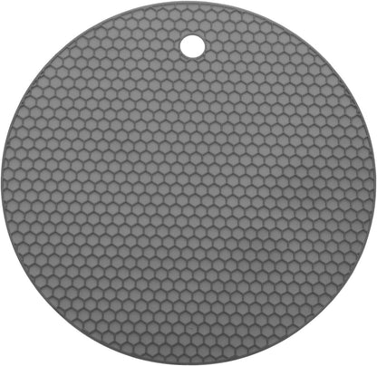 uxcell 3pcs Silicone Jar Opener Pads, 17.5cm/7" Texture Can Opener Multipurpose Round Bottle Lid Opener Non-Slip Coasters for Weak Hands Seniors Children, Orange, Blue, Gray