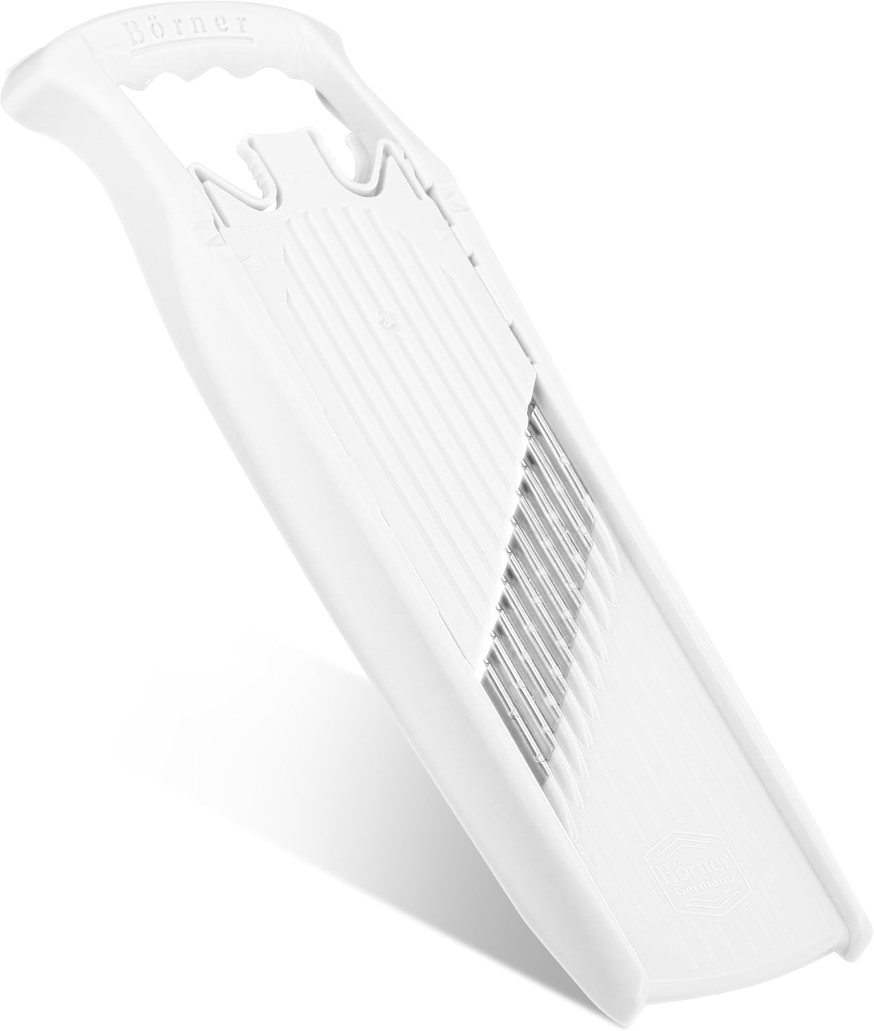 Börner by Reston Lloyd Wave-Waffle Power Line • Crinkle Cut/Spirelli Vegetable Slicer • Slicer for Wave Waffle Cut Style • Multiple Thickness Options • Made in Germany, Orange