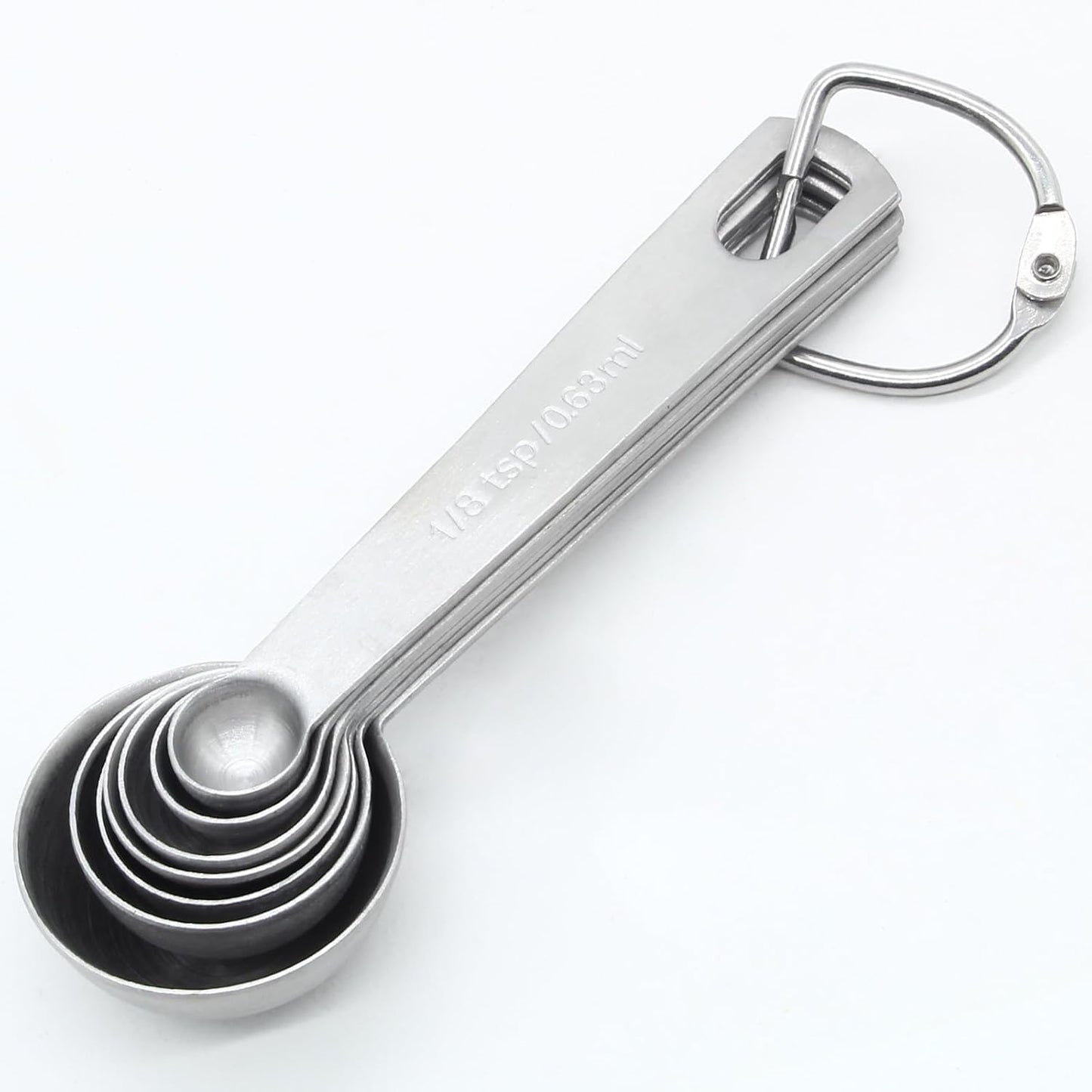 Luomorgo 4 Pc Set Measuring Spoons - Stainless Steel, 1/64, 1/32, 1/16, 1/8 tsp for Dry & Liquid Ingredients