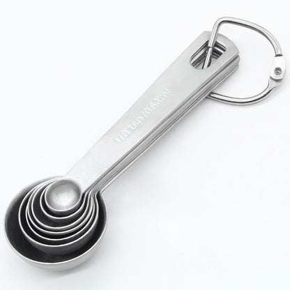 Luomorgo 4 Pc Set Measuring Spoons - Stainless Steel, 1/64, 1/32, 1/16, 1/8 tsp for Dry & Liquid Ingredients