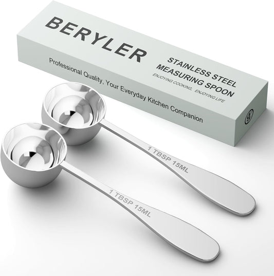 1PCS 1tbsp(3tsp, 15 ml) Single Measuring Spoon, Stainless Steel Individual Teaspoon, Metal Measure Scoop with Gift Box