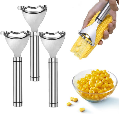 2026 Upgraded Corn Peeler, Stainless Steel Corn Cob Stripper Tool Corn Thresher from the Cob, Fast Corn Cob Separator (4 PCS)