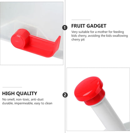 Hemoton Cherry Pitter Tool with Easy Squeeze Grip and Removable Container Multifunctional Fruit and Vegetable Core Remover for Kitchen Use 10.62X6.29X3.93 Inch