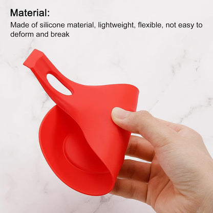 uxcell Silicone Spoon Rest, 7.68" x 3.74" Heat Resistant Kitchen Utensil Holder Spatula Ladle Rest for Counter Stove Top, Black 8Pcs