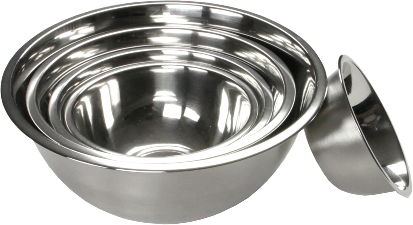 Chef Craft Brushed Mixing Bowl, 8-Quart, Stainless Steel
