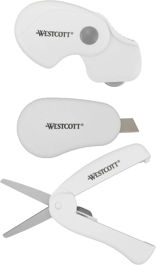 Westcott 5-Inch Micro-Tip Fabric Scissors with Titanium-Bonded Blades - Craft Scissors for Paper and Fabric, Sewing, and More