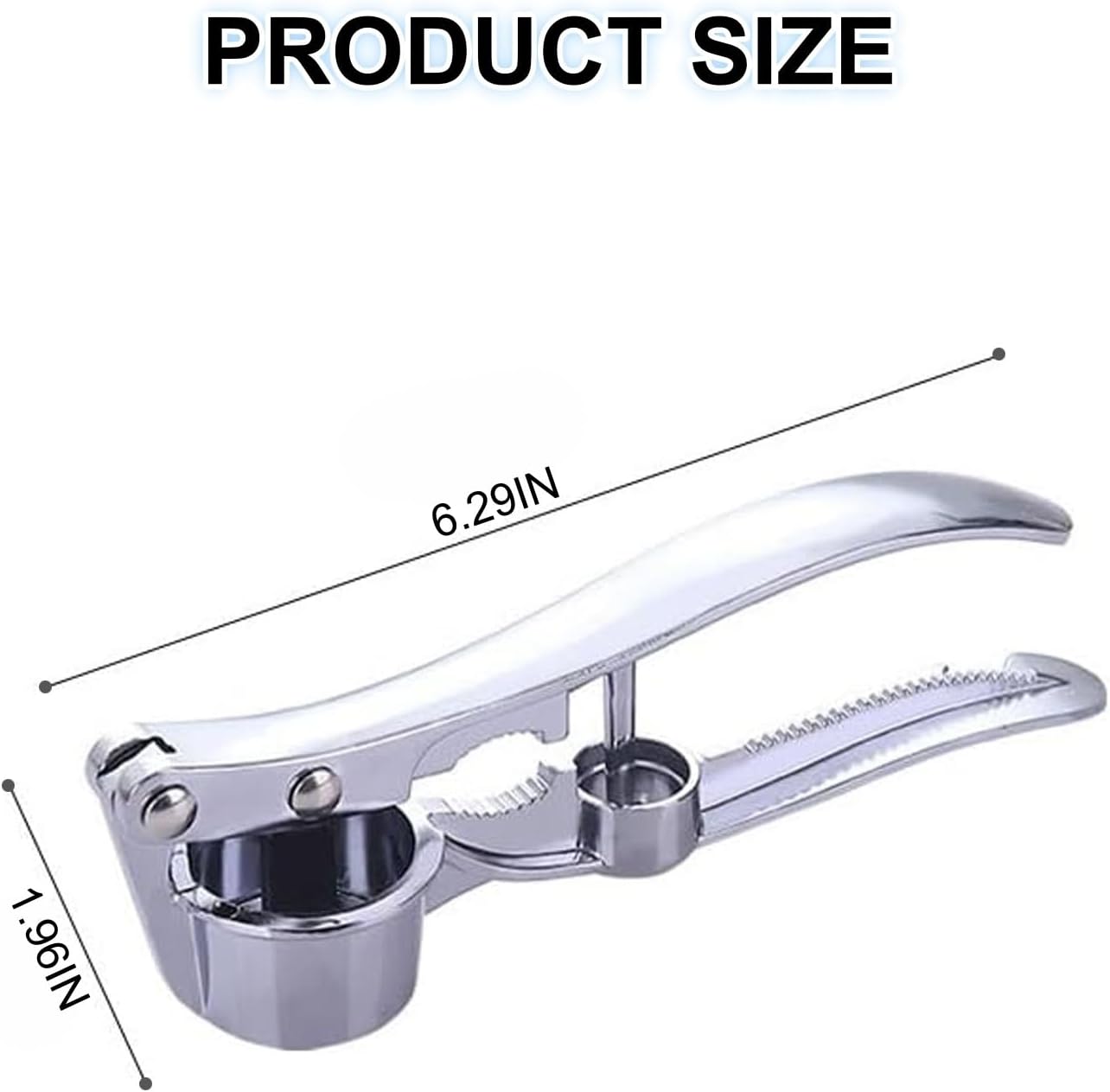 3-in-1 Multifunctional Garlic Press – Heavy Duty Garlic Mincer, Ginger Crusher & Nut Cracker/Cherry Pitter, Ergonomic Easy Squeeze, Rust Proof & Dishwasher Safe