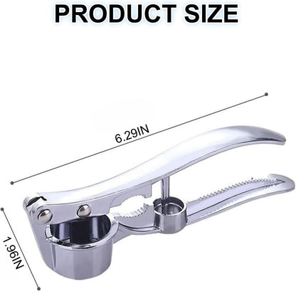 3-in-1 Multifunctional Garlic Press – Heavy Duty Garlic Mincer, Ginger Crusher & Nut Cracker/Cherry Pitter, Ergonomic Easy Squeeze, Rust Proof & Dishwasher Safe